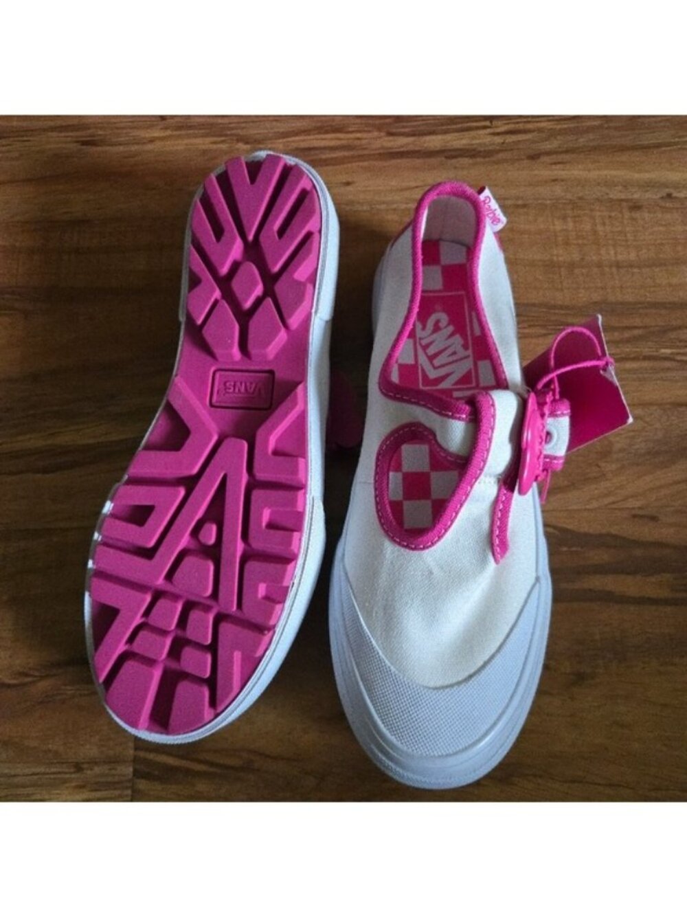 Vans Style 93 Dx Barbie Women Size 5 White Pink With Buckle 0826 - Picture 5 of 8